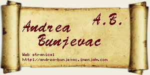 Andrea Bunjevac vizit kartica